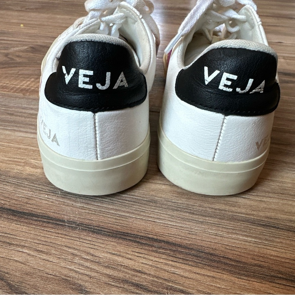 Veja Campo Ultra violet And black Leather Sneakers Womens Size 7 Purple magenta - Picture 5 of 10